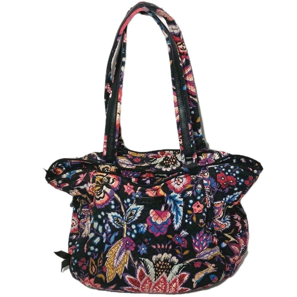 VERA BRADLEY Glenna Shoulder Bag Purse Foxwood Animals Bunny Excellent Condition